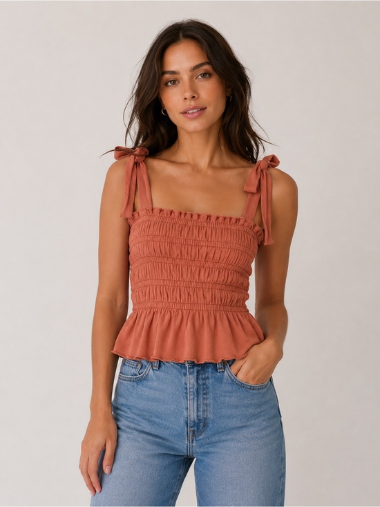 Altar’d state Tops - Altar’d State xs smocked coral top